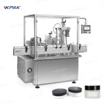 Automatische rotierende Füll- und Versiegelungslinie für Kosmetikcremegläser zum Verschließen und Verschließen von Schraubverschlüssen