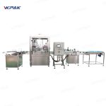 Automatische Linie zum Befüllen, Verschließen und Etikettieren kleiner Kosmetikflaschen