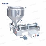 Halbautomatische pneumatische Füllmaschine für dicke Saucencreme mit Mischfunktion