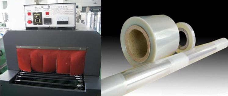 shrinkage tunnel with PE film Schrumpftunnel und PE-Film.jpg